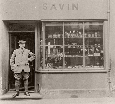 Alfred Savin at his Church s~treet shop